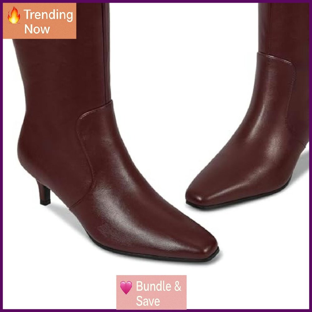 Snakeskin Booties Slip On Chunky Block Mid Heels … - image 6